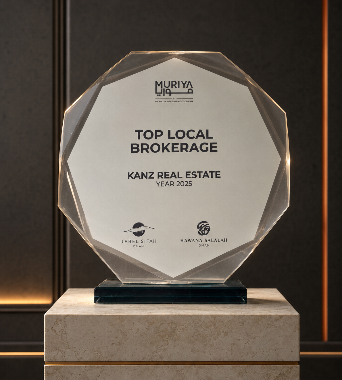 Muriya Top Local Brokerage award presented to Kanz Real Estate
